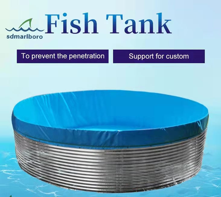 SDM plant sells Wholesale Large Round Pvc Tarpaulin Aquaculture Biofloc Tilapia RAS Fish Tank Farming