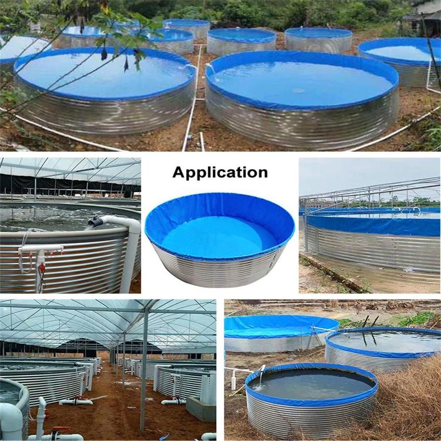 SDM factory custom foldable farming mobile portable tarpaulin large plastic fish pond