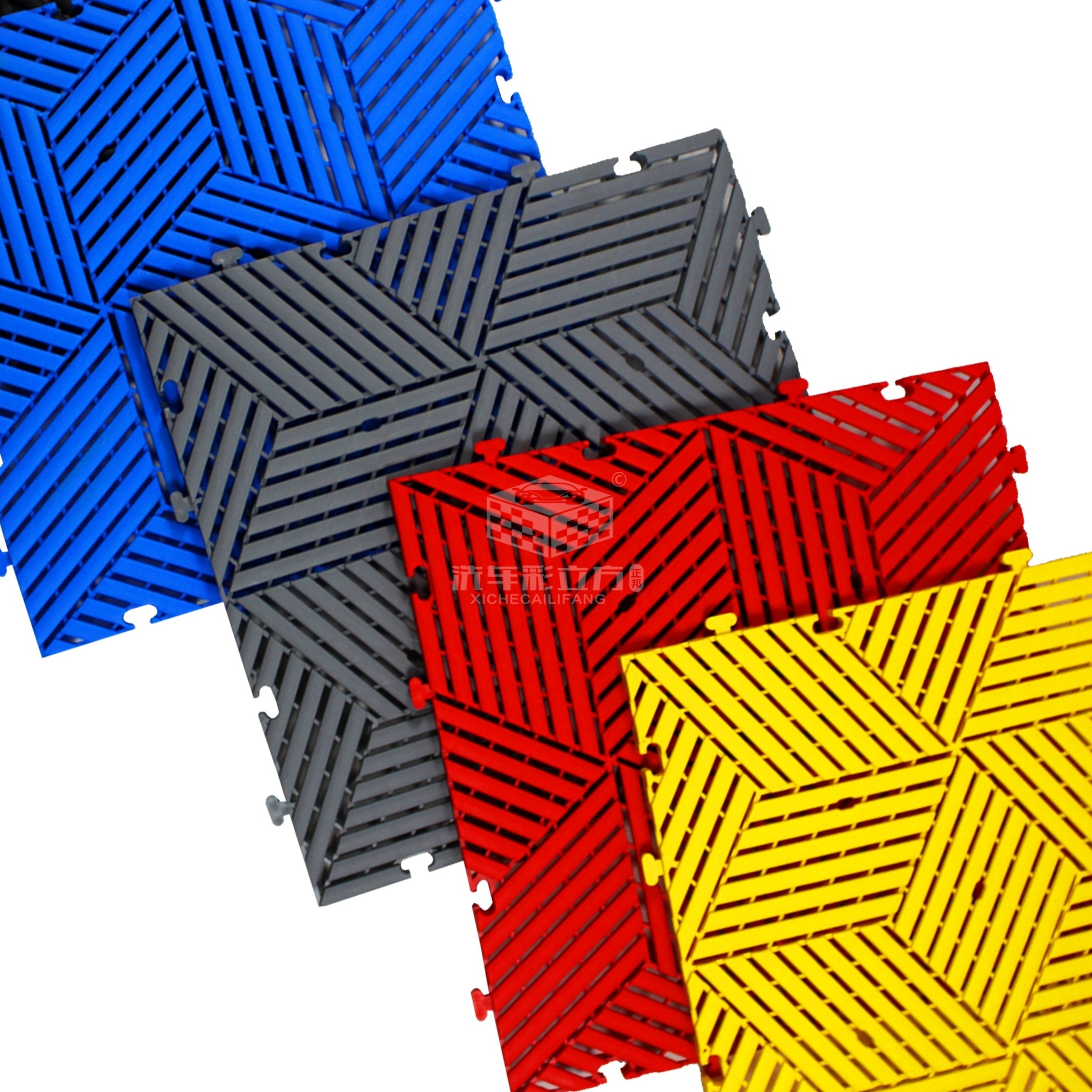 PP Interlocking Mat Anti Slip Interlocking Drainage Garage Floor Tiles Plastic Indoor Floor