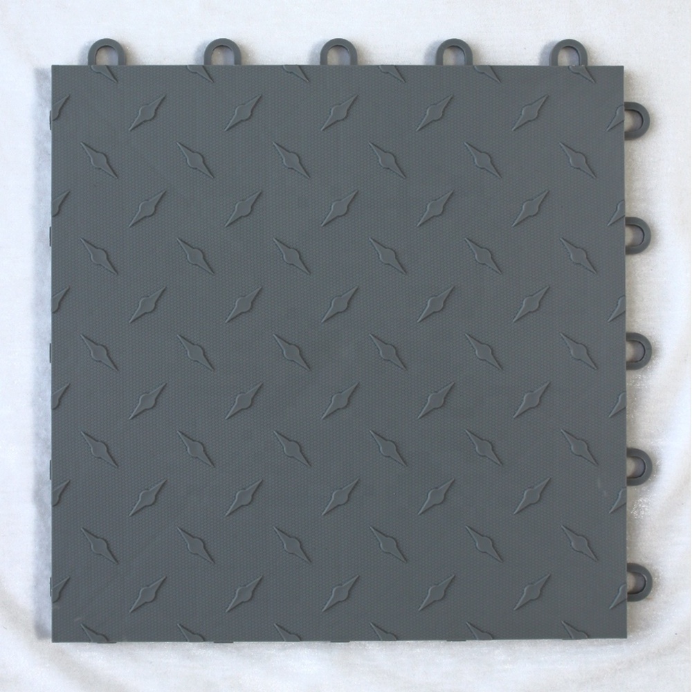 Manufacturer Direct Sales Compass Pattern Interlocking Plastic Floor Tiles Solid Grille Floor For Automotive Repair