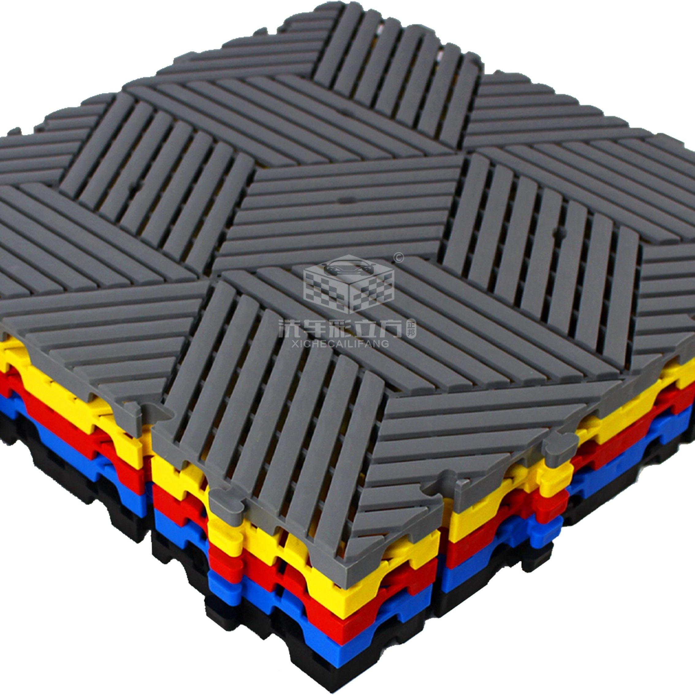 PP Interlocking Mat Anti Slip Interlocking Drainage Garage Floor Tiles Plastic Indoor Floor