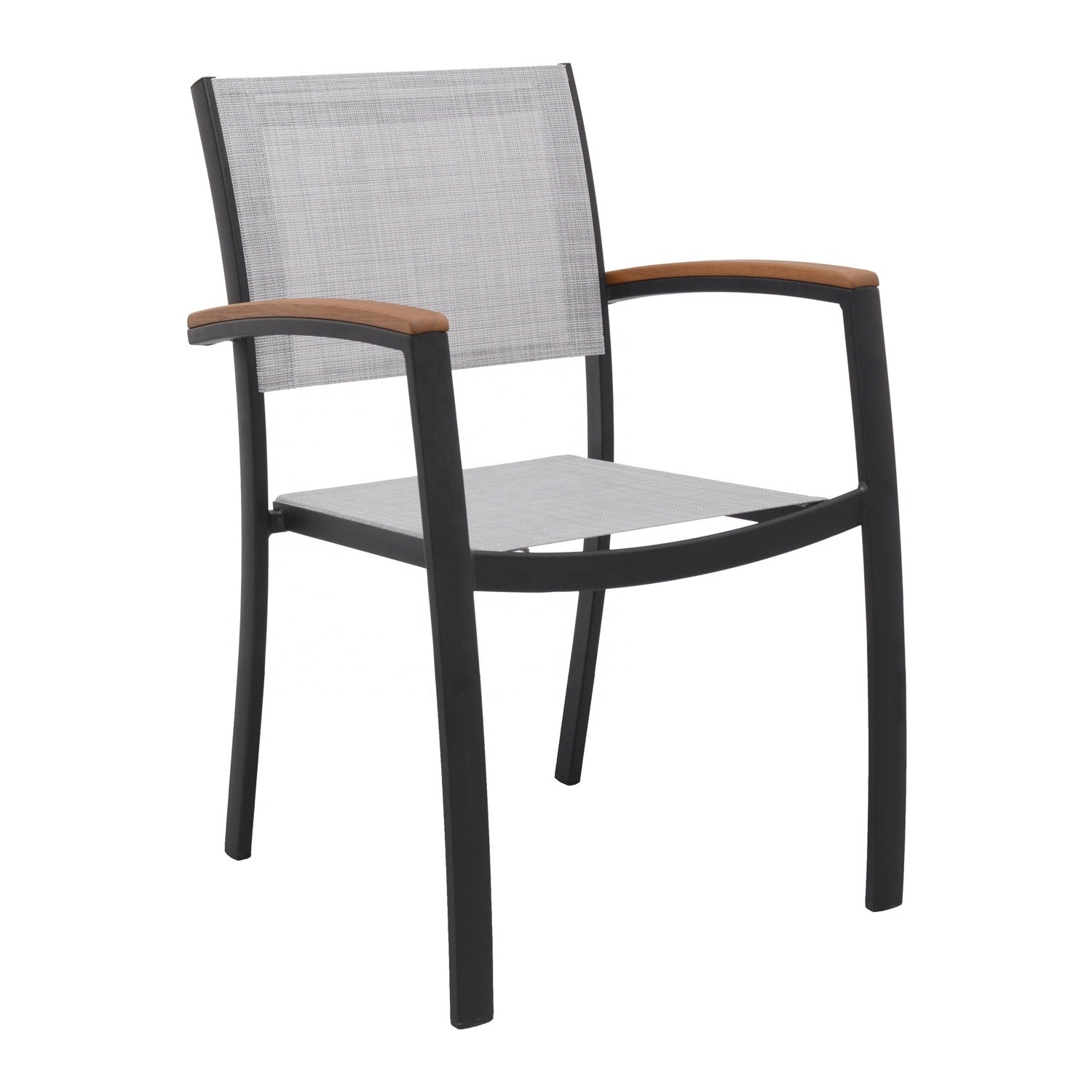 Aluminium Teak Wood Outdoor Dining Chair