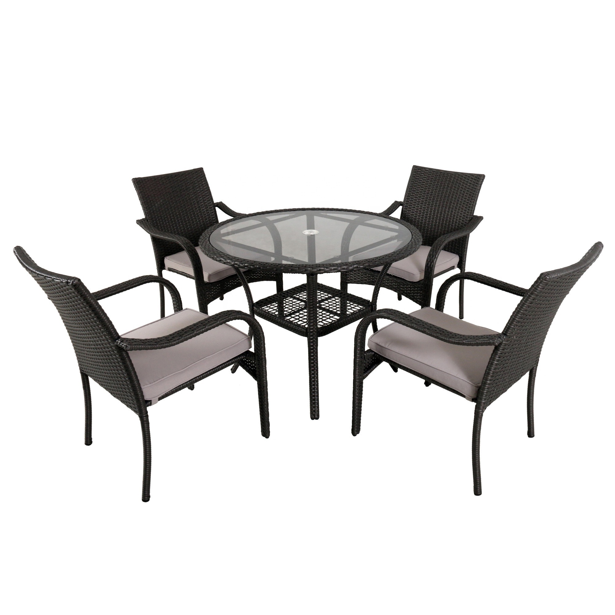 Outdoor Garden Furniture Sets Waterproof Aluminum Dining Patio Garden Wooden Outdoor Furniture Dining Chair And Tables