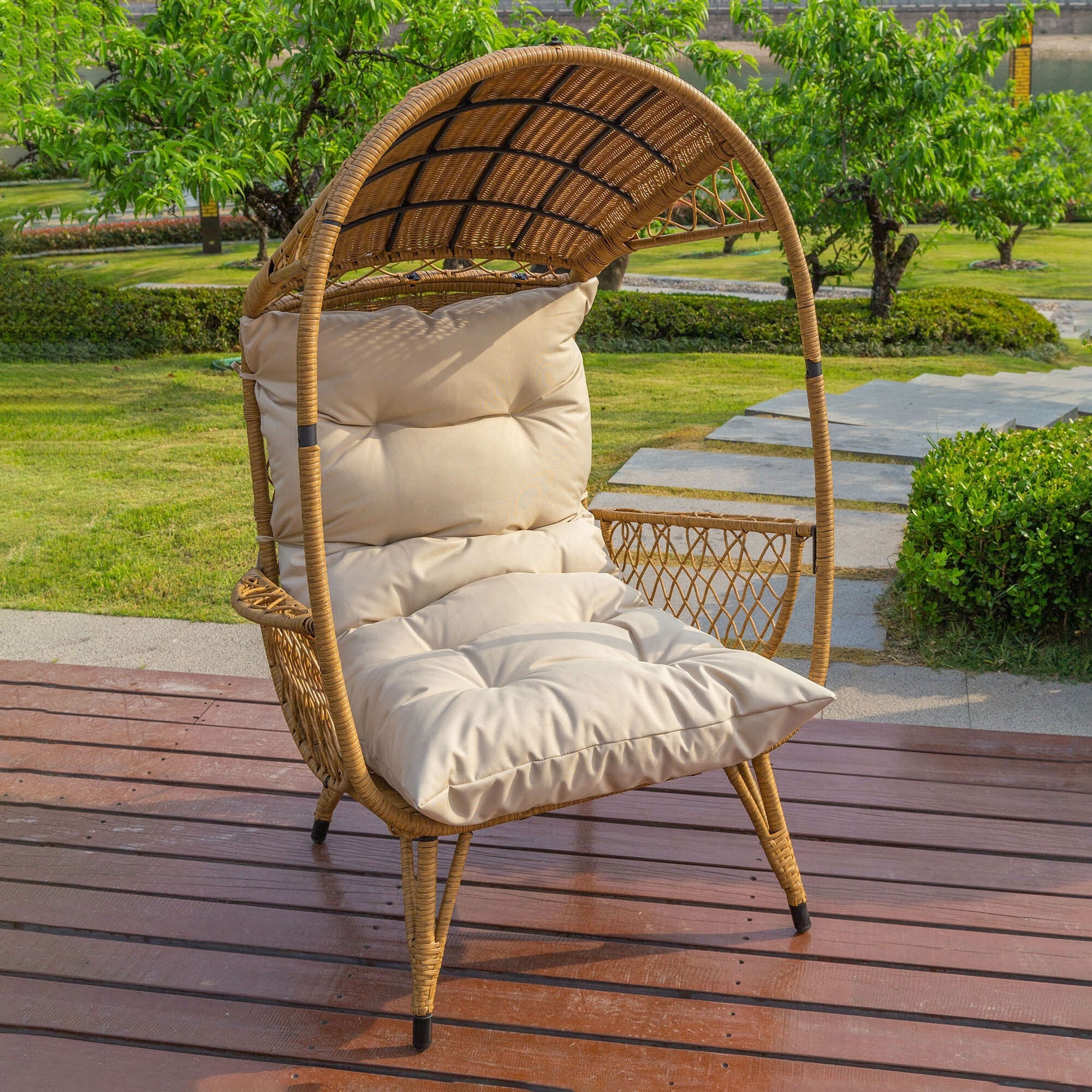 Outdoor Bird's Nest Sofa Leisure Furniture Resort Balcony Small Table And Chair Outdoor Rattan Round Rattan Chair