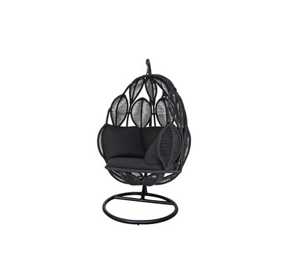 Outdoor Patio Swing Chair Wicker With Comfortable Cushions Double Seater Hanging