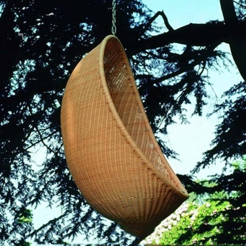 Rattan Swing With Cushion And Cover Indoor or Outdoor Patio Garden Weave Hanging Egg Chair