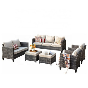 Patio Furniture Outdoor Furniture Sets Modern Wicker Patio Furniture Sectional with Loveseat All Weather Garden Patio Sofa