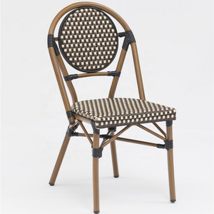 All-weather French Style Outdoor Rattan Dining Bistro Chairs