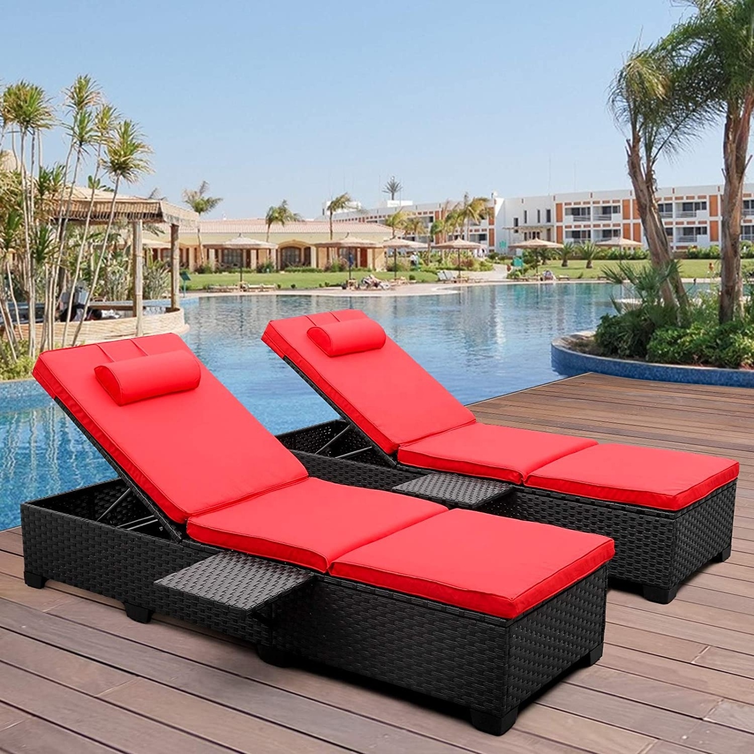 Garden Furniture Folding Beach Swimming Chaise Lounge Chairs Pool Outdoor Sun Lounger