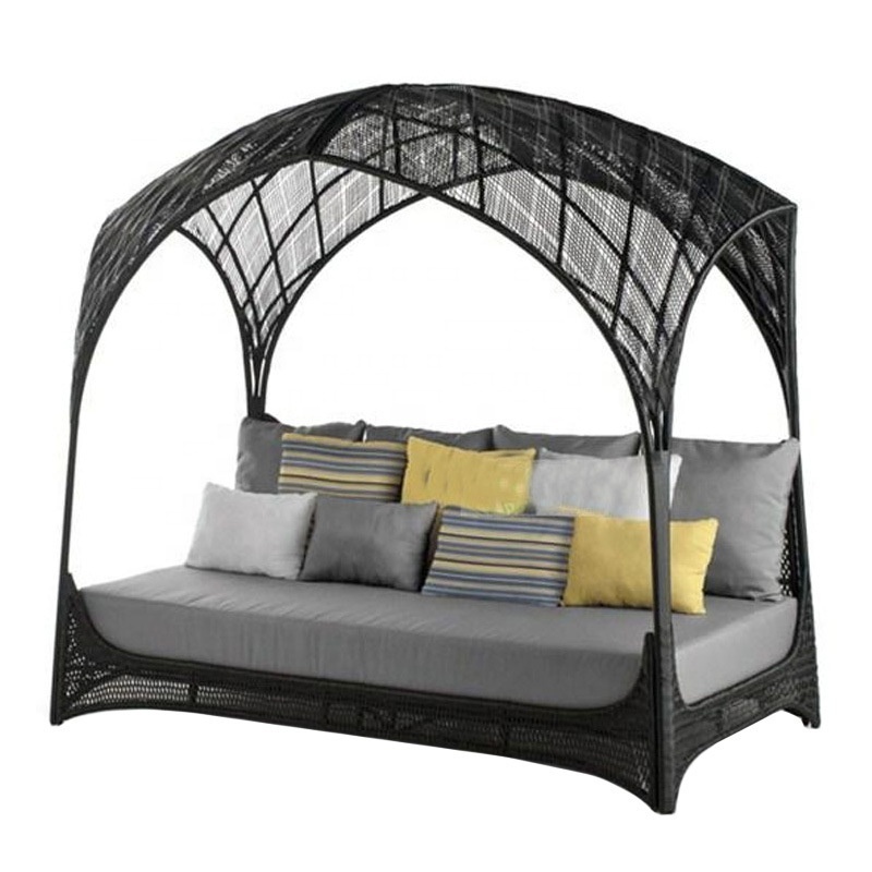 Luxury Garden Canopy Awnings Arches Patio Adjustable Roof Pergola Cover Gazebo Outdoor Aluminum Sun Lounge Bed