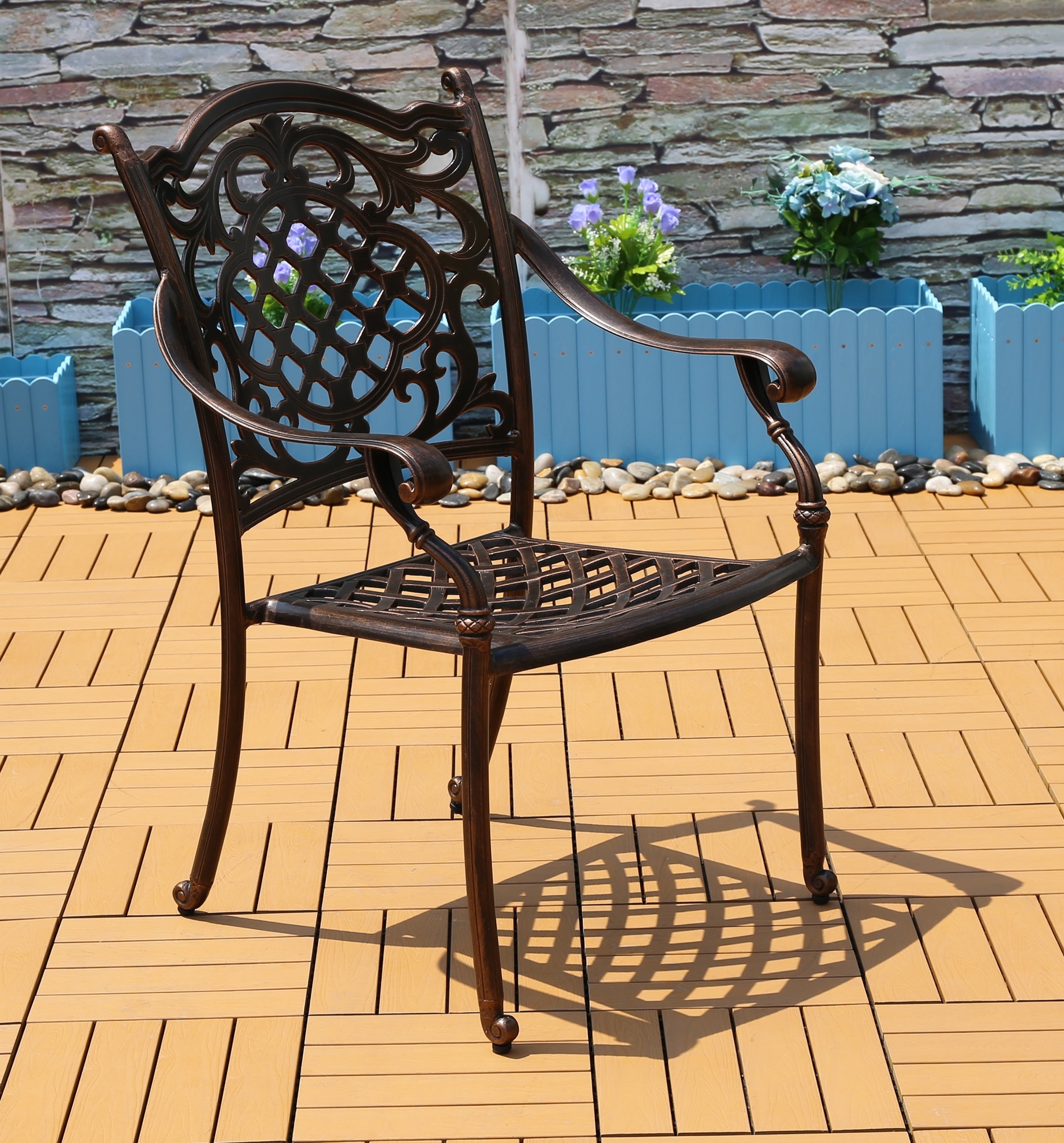 Wholesale Cheap Chairs Outdoor Furniture Garden Set Waterproof Patio Cast Aluminum Table And Chair