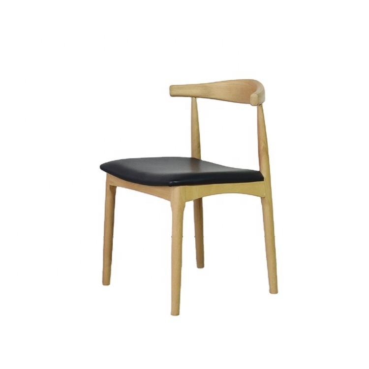 Nordic Style Hans Wegner Wooden Elbow Dining Chair OX Horn Chair For Restaurant Furniture