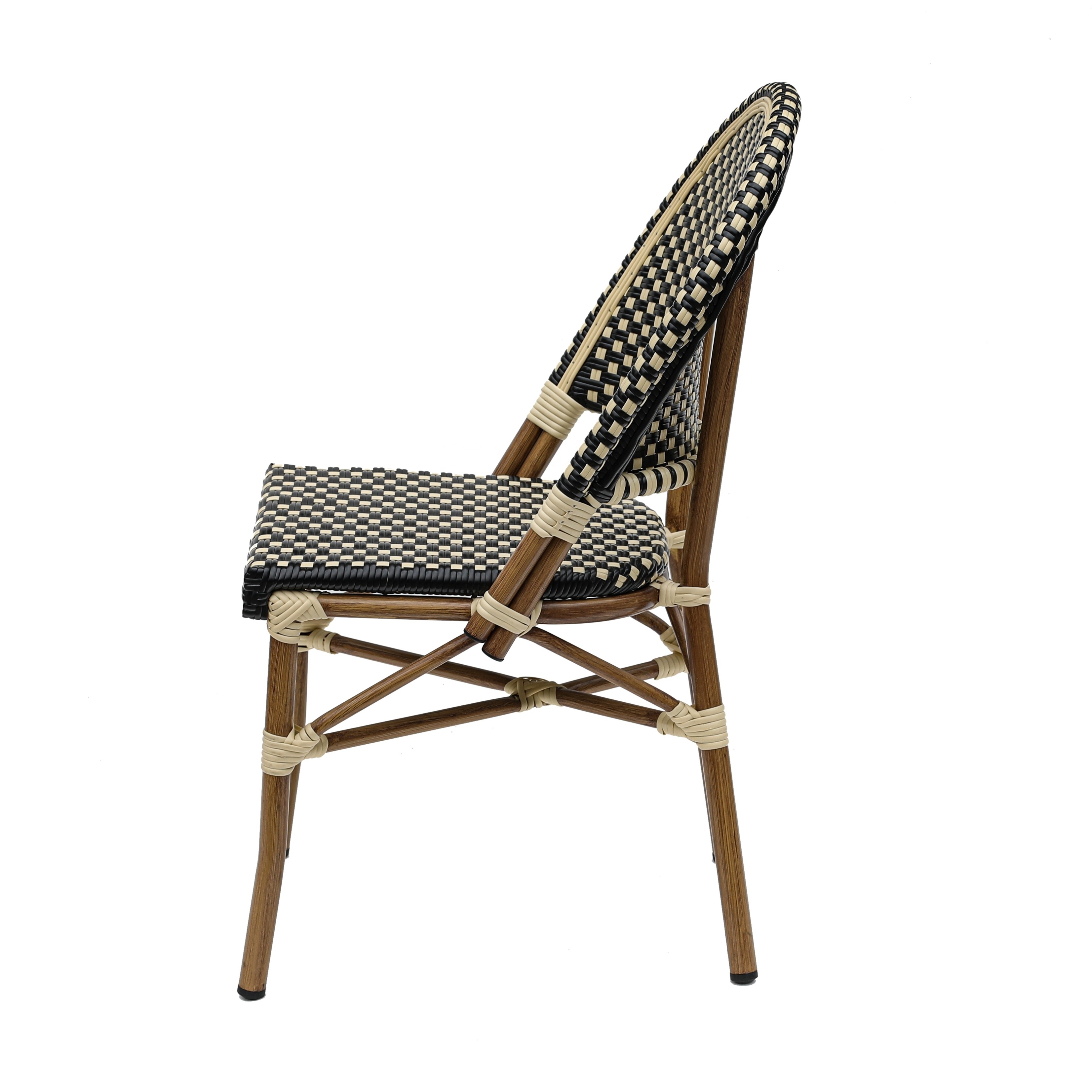 All Weather Outdoor Patio Chair Wicker Sun Chair Bistro Set PE Rattan Chair