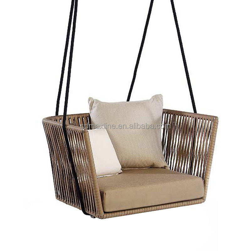 Outdoor Metal Porch Swing Bench Patio Garden Chair Patio Hanging Chair