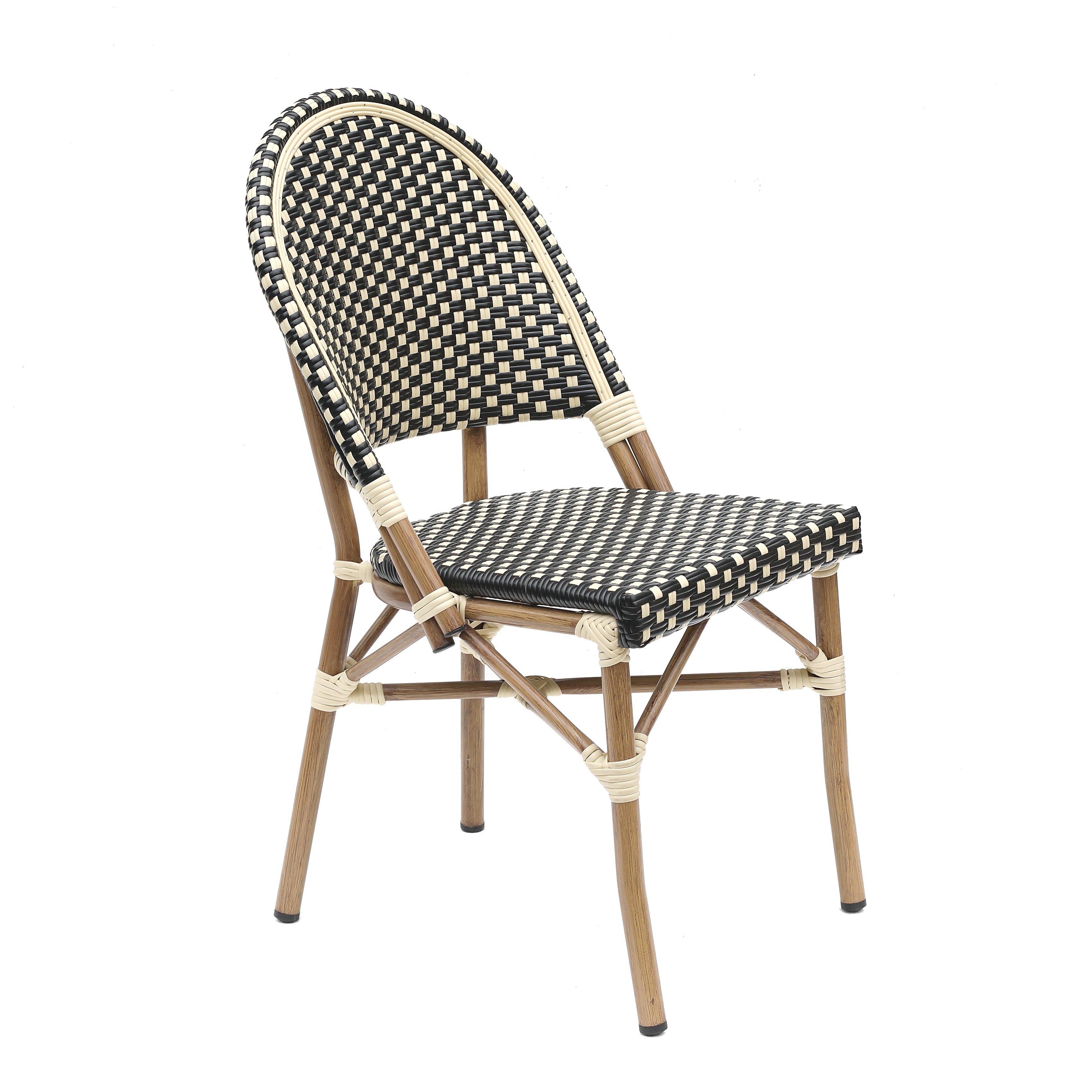 All Weather Outdoor Patio Chair Wicker Sun Chair Bistro Set PE Rattan Chair