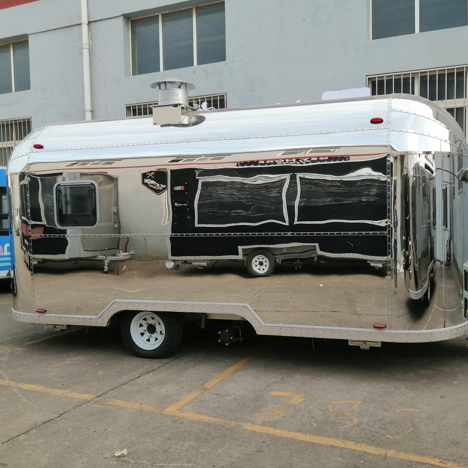 Caravans Stainless Steel Air stream camper travel trailer mobile Aluminum Camper Travel Trailer