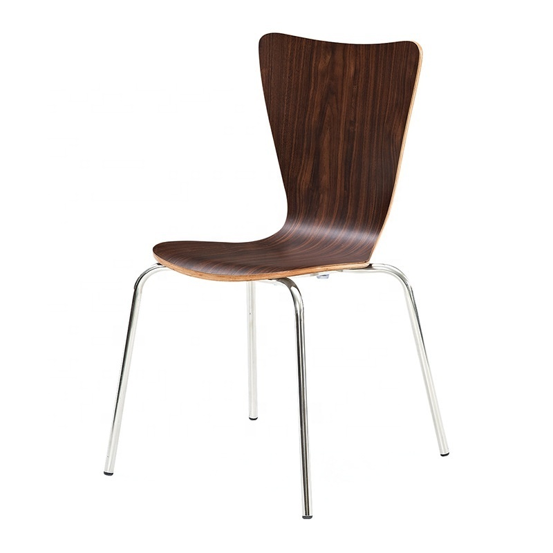 Modern Design Commercial Chair Furniture Hotel Restaurant Bent Plywood Steel Leg Coffee Shop Cafe Tables And Chairs