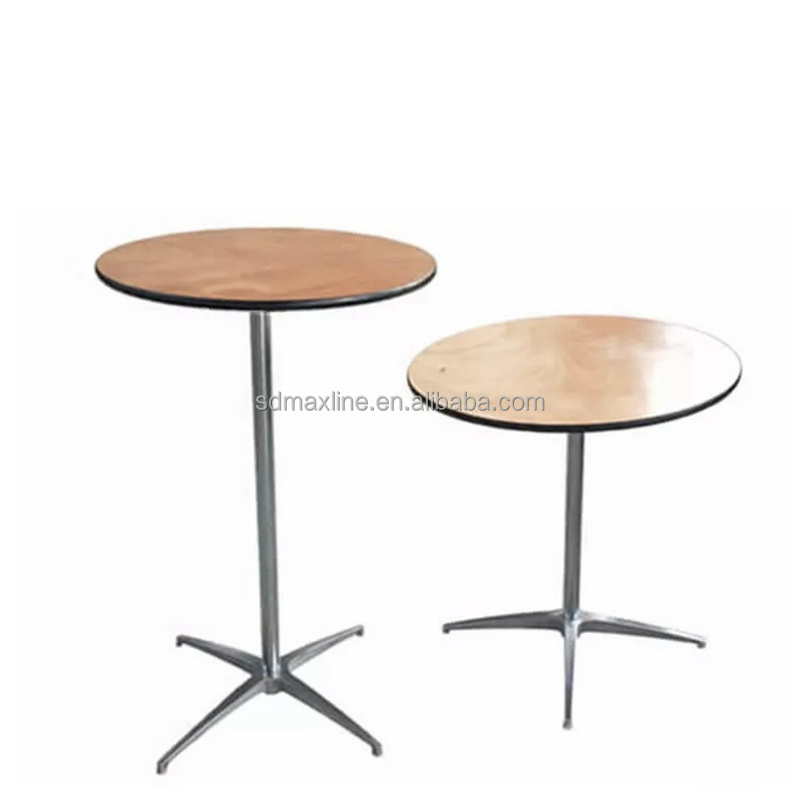 Coffee Restaurant Solid Wood Round Outdoor Wedding Banquet Cocktail Table