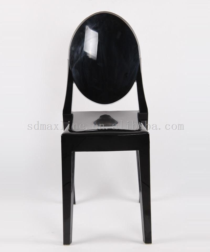 Transparent Purple Acrylic Plastic Armless Ghost Chairs for Dining