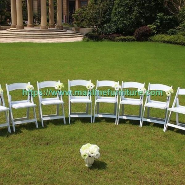 Garden Patio Party Wimbledon Event Chairs Resin White Plastic Foldable Folding Chair Weddings Outdoor Chairs