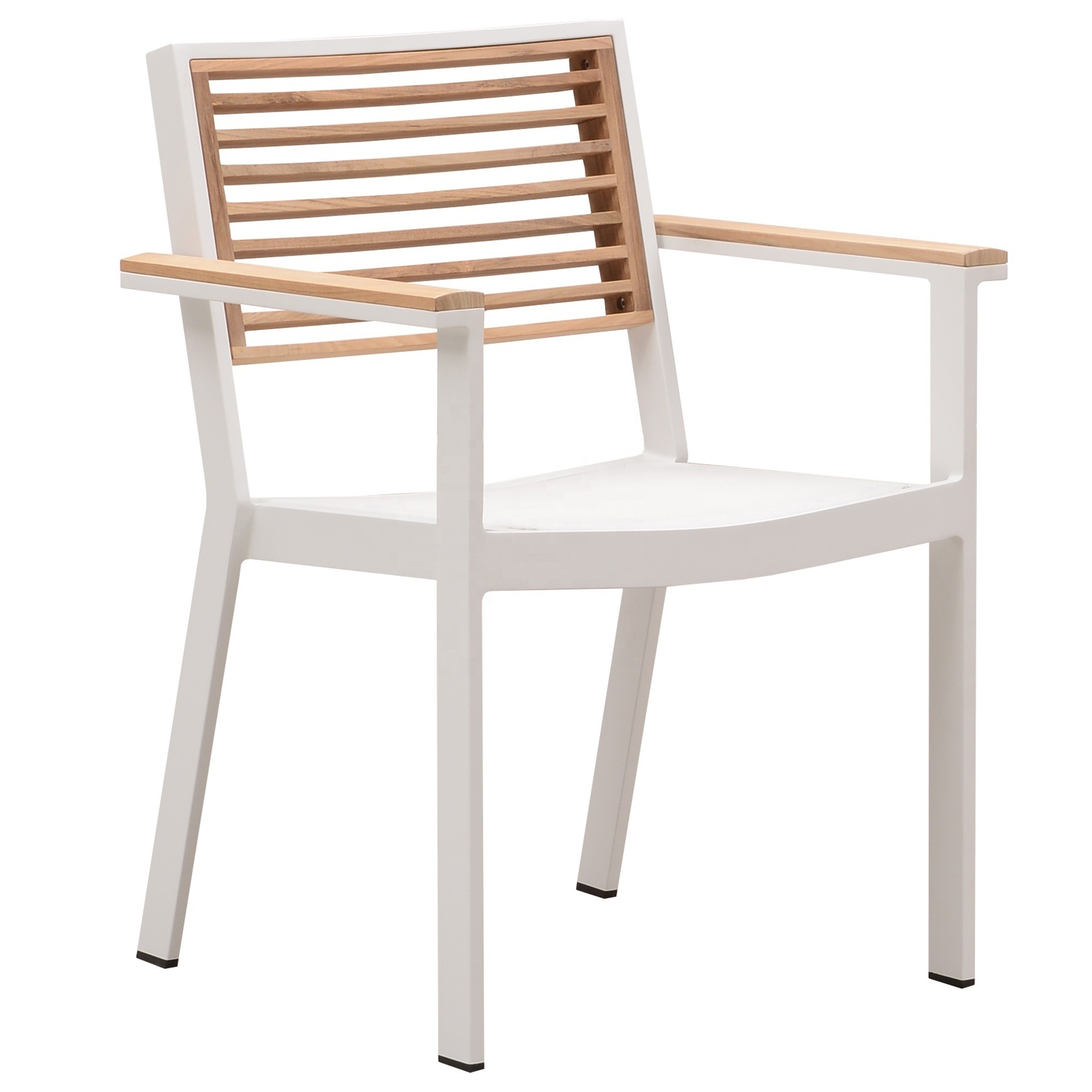 Aluminium Teak Wood Outdoor Dining Chair