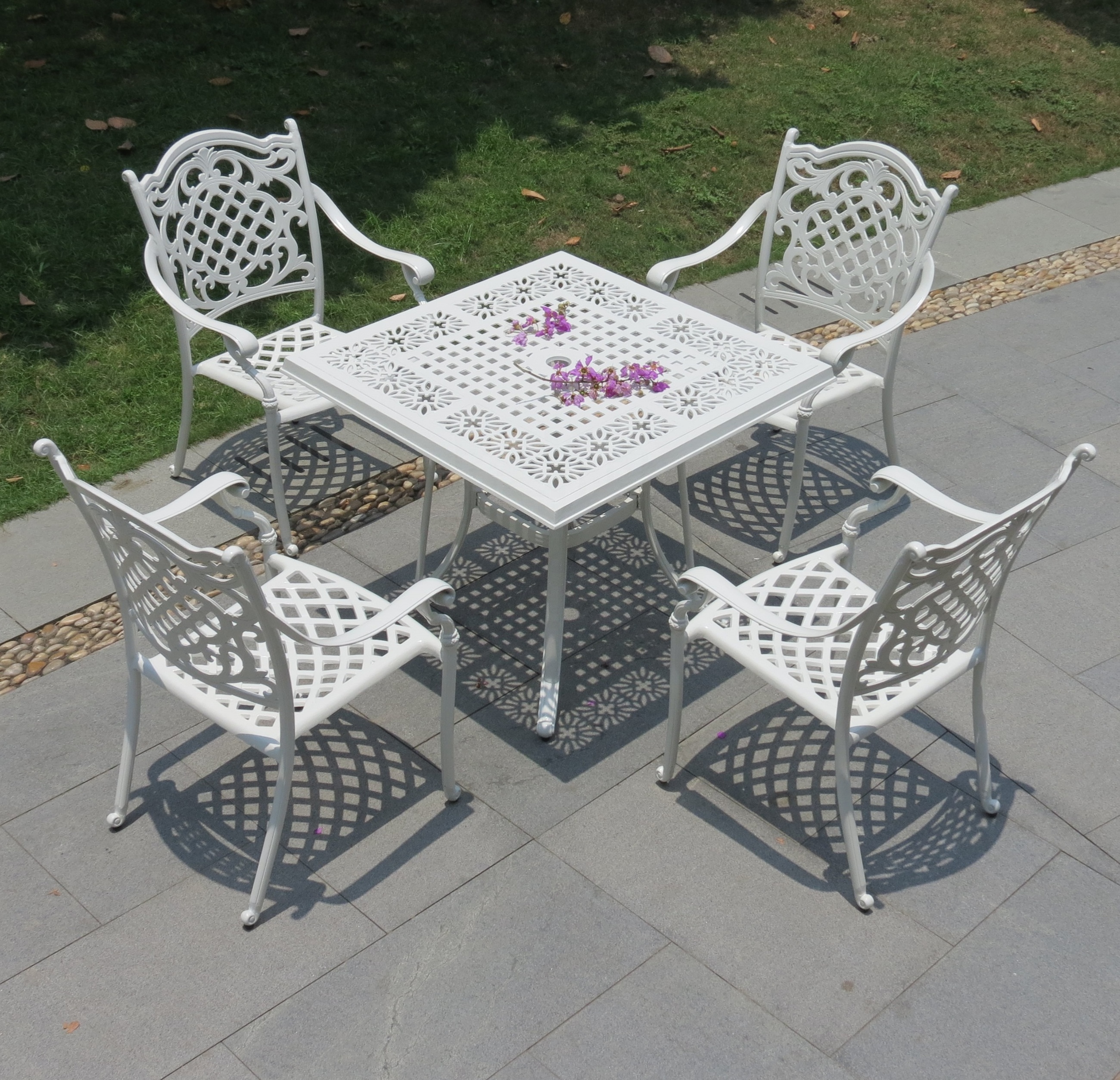 Wholesale Cheap Chairs Outdoor Furniture Garden Set Waterproof Patio Cast Aluminum Table And Chair