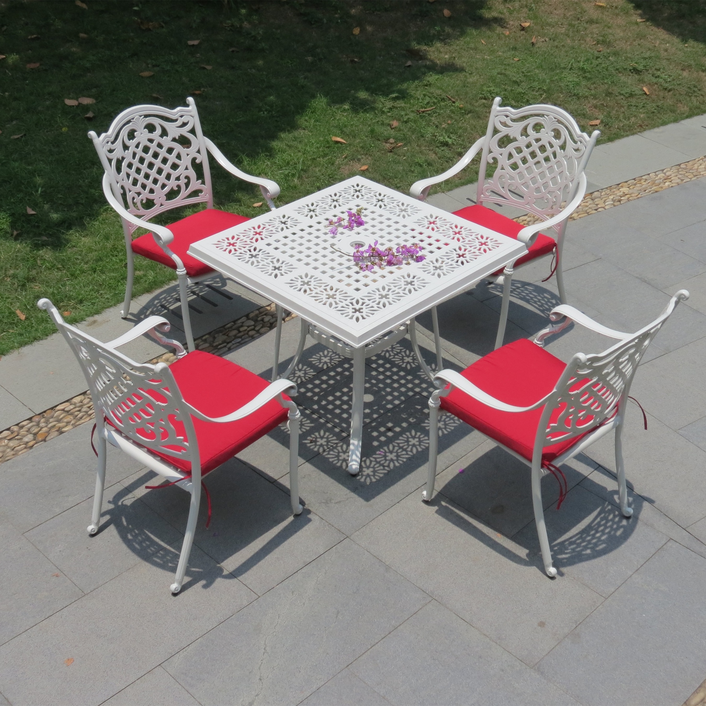 Wholesale Cheap Chairs Outdoor Furniture Garden Set Waterproof Patio Cast Aluminum Table And Chair