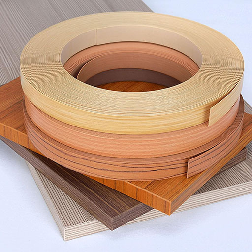 high quality pre-glued bedroom furniture woodgrain and solid color pvc edge banding tape from China