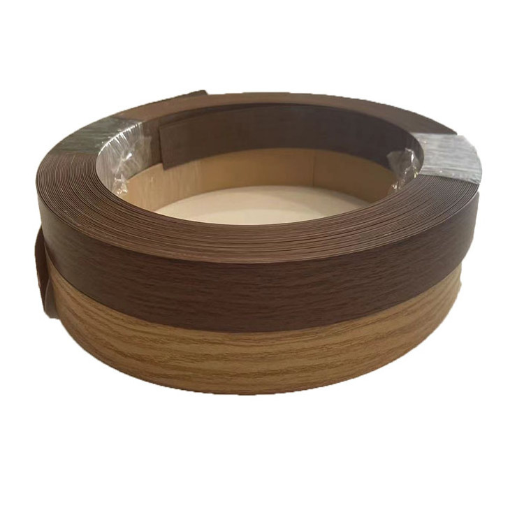 high quality pre-glued bedroom furniture woodgrain and solid color pvc edge banding tape from China