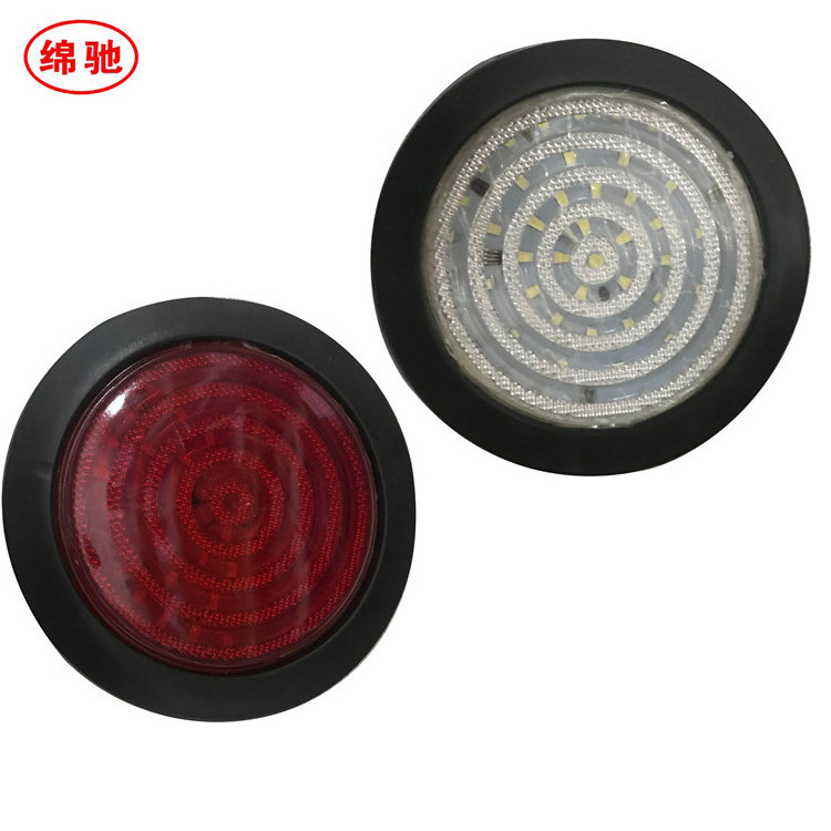 Factory Supply 24V 4 Inch LED Tail Light  Round Stop Turn Tail Signal Rear Light For Truck Trailer