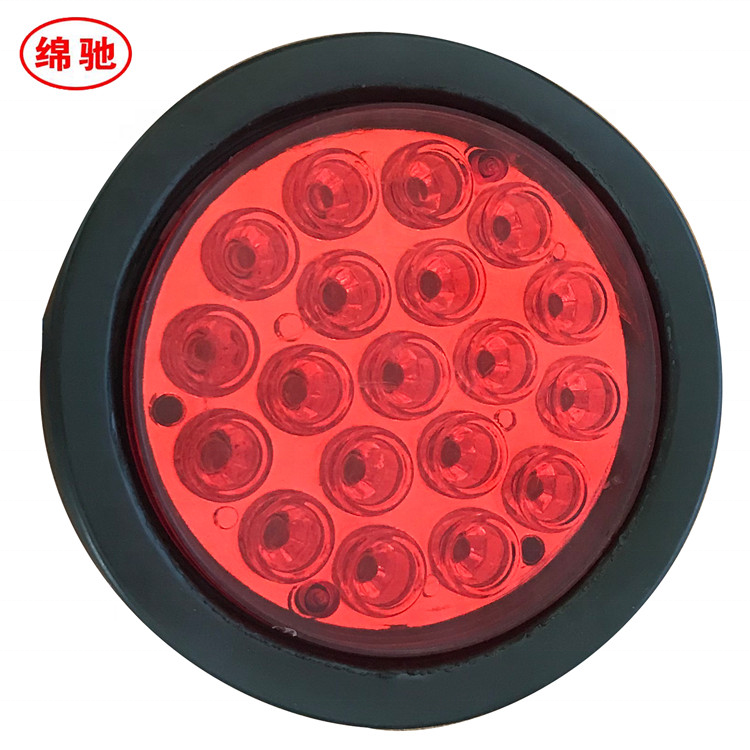 Factory Supply 24V 4 Inch LED Tail Light  Round Stop Turn Tail Signal Rear Light For Truck Trailer