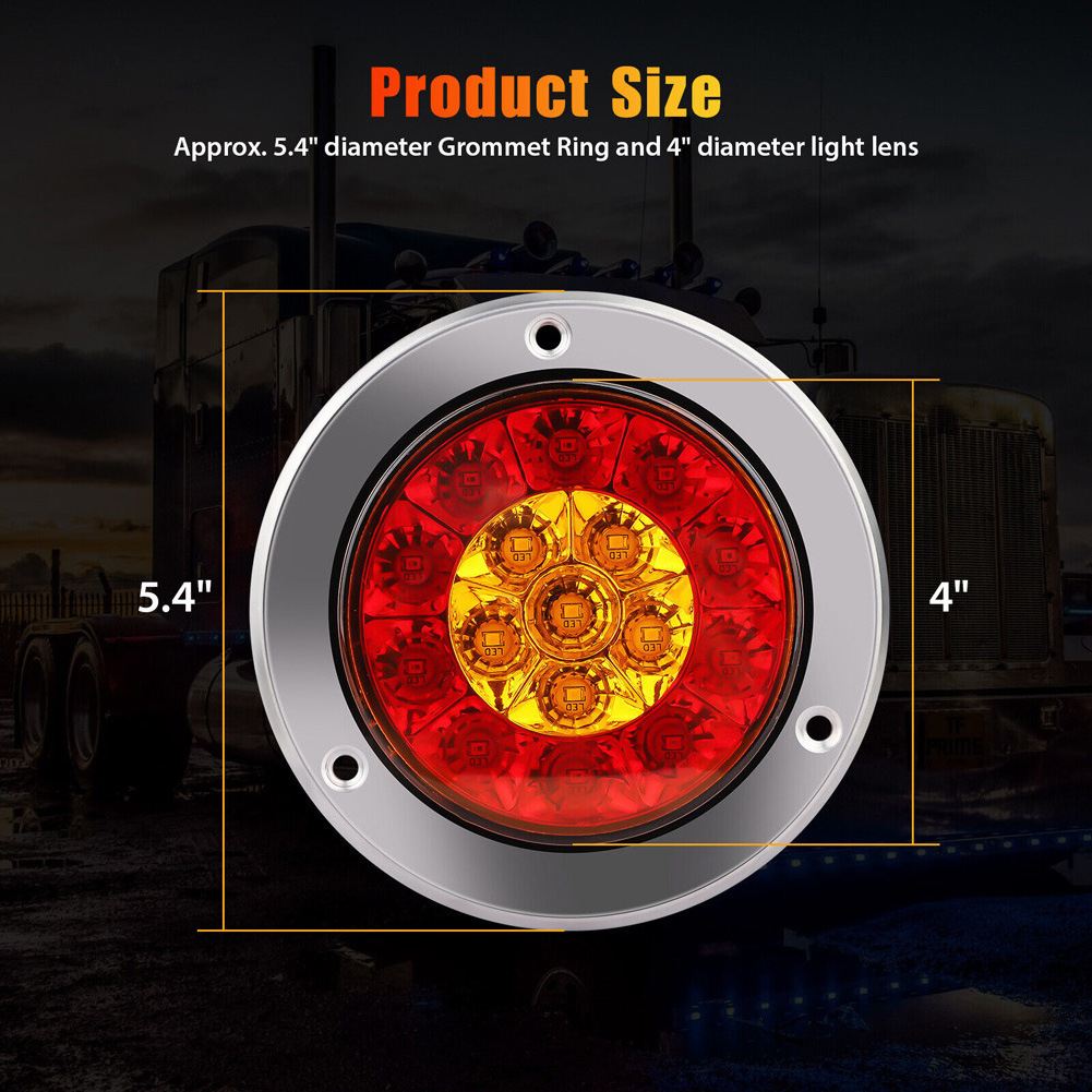 Factory Wholesale 4 Inch 12V LED Truck Rear Tail Light LED Truck Marker Light For Many Trucks