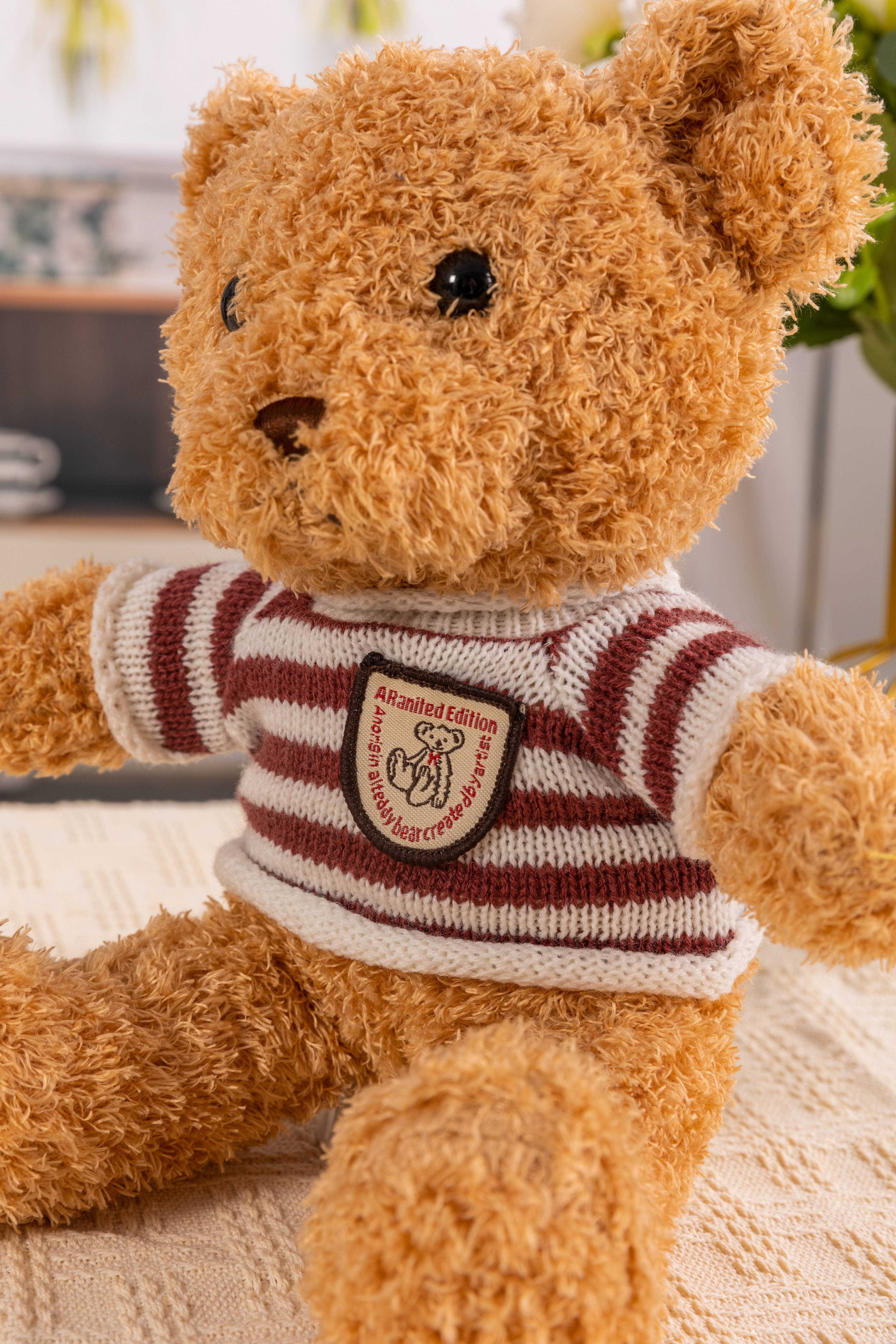 Teddy Bear Stuffed Animals with Clothes Cute Plush Bear with Removable Clothes Sweater Stuffed Animals Change Clothes