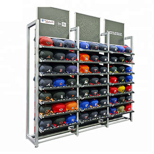 Portable Hat Display Rack Metal Display Stand For Retail Store