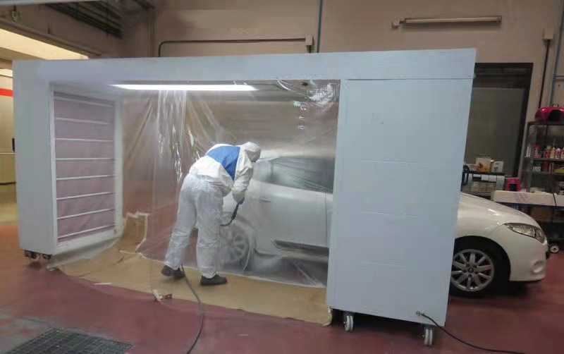 Custom Small Mobile Movable Spray Paint Booth