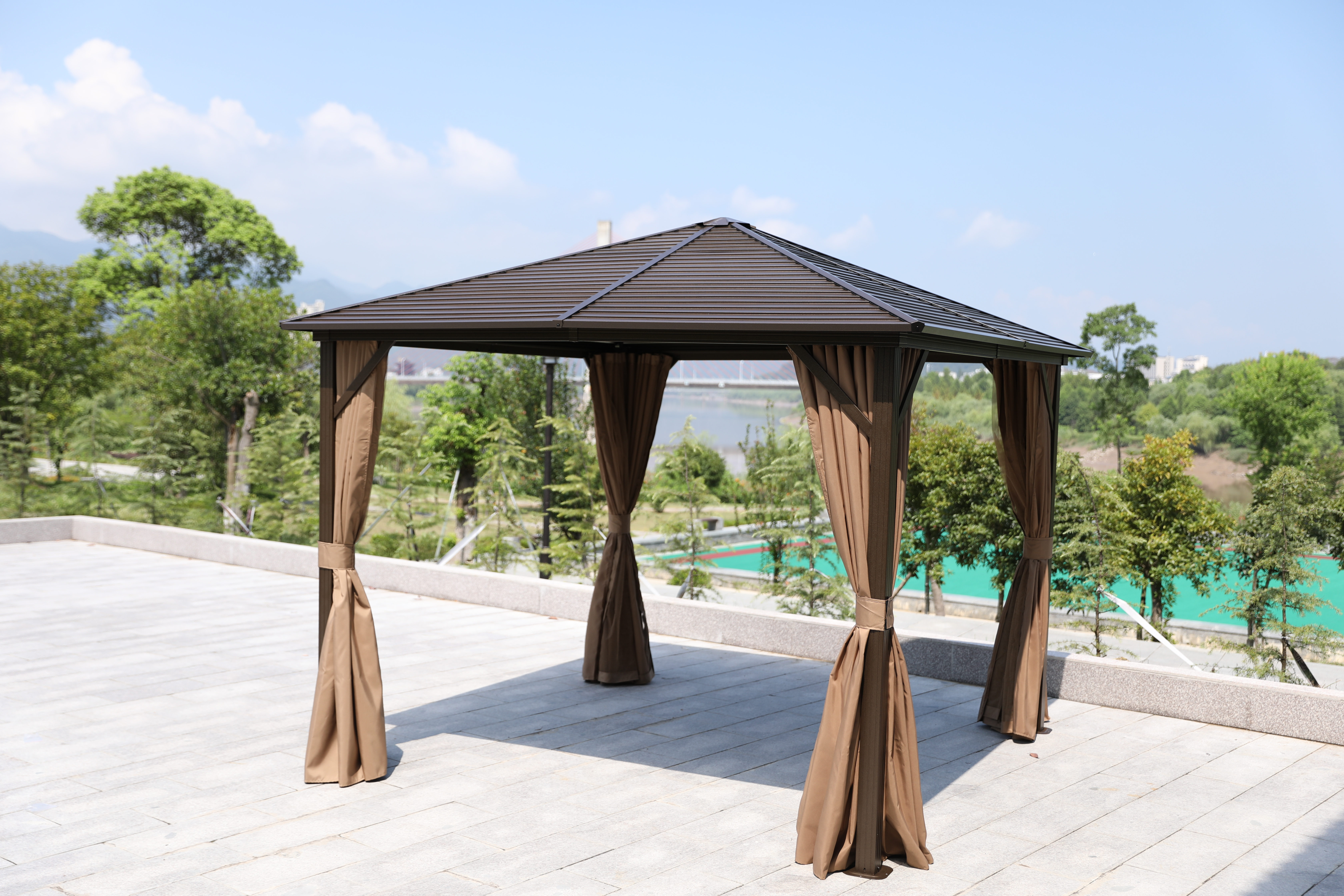 3*4 M Beauty Outdoor Aluminum Gazebo Hardtop Waterproof with galvanized metal  gazebo