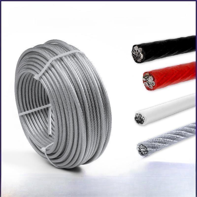 China PVC Coated Aircraft Cable Multi Color Coated High Strength Stainless Steel Wire Rope for Industrial