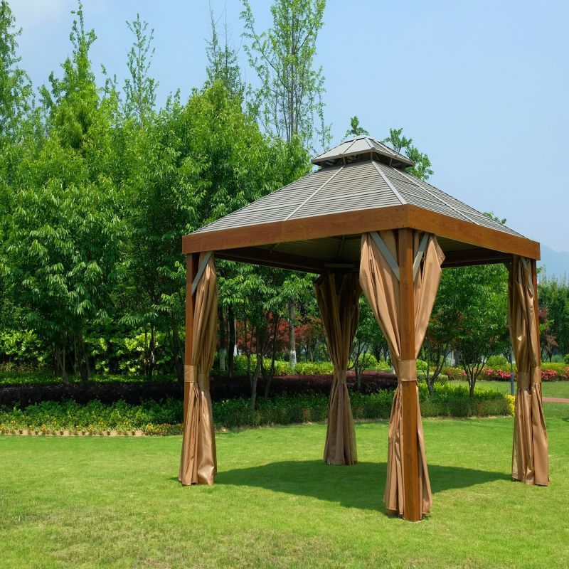 USA market outdoor hardtop waterproof metal gazebo 6M