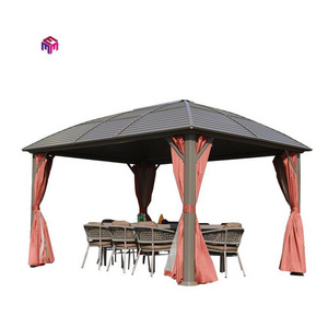 Backyard Outdoor Hardtop Gazebo Heavy Duty Sun Shade with Netting