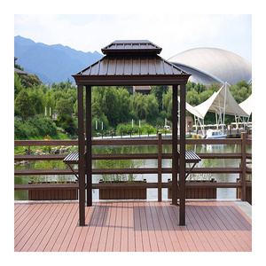 Rainproof Sun Protection Bbq Party Grill Aluminum Gazebos Pavilions Outdoor Restaurant