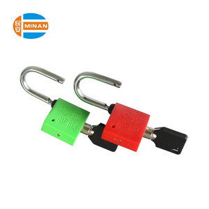 MA - PD 8004 25 mm security  steel shackle plastic padlock seal with master key