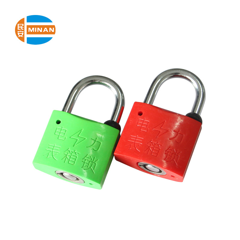 MA - PD 8004 25 mm security  steel shackle plastic padlock seal with master key