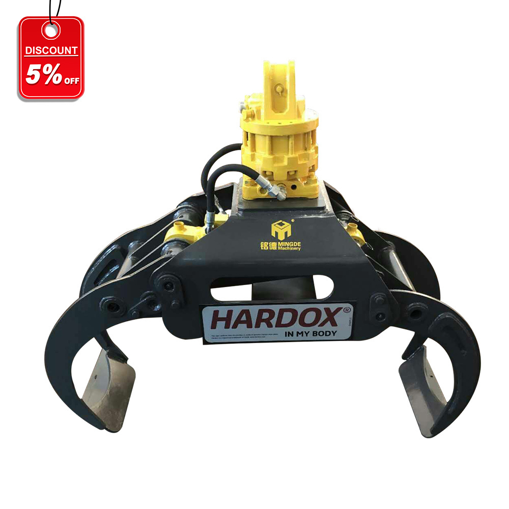 MONDE hydraulic grapple 4 to 9 ton excavator grabs with 360 rotation 3 point log grapple