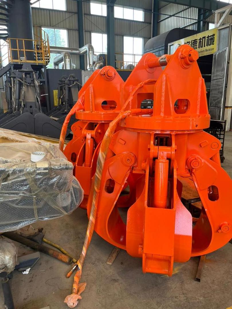 Hydraulic Scrap Metal Grapple Attachment Orange Peel Grab Bucket Grabber for Excavators 20ton to 30ton