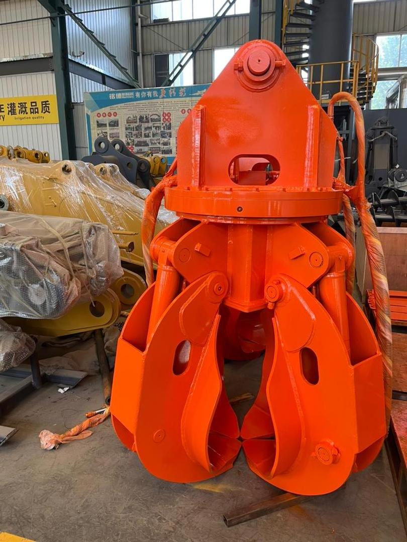 Hydraulic Scrap Metal Grapple Attachment Orange Peel Grab Bucket Grabber for Excavators 20ton to 30ton