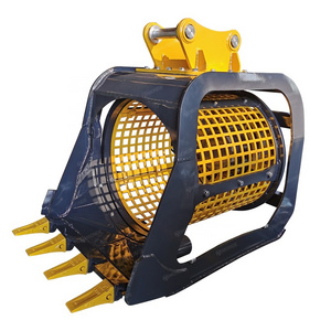 Wholesale prices Mini Excavator Attachment 360 Degree Rotating Screen Bucket For Earth And Rock Screening