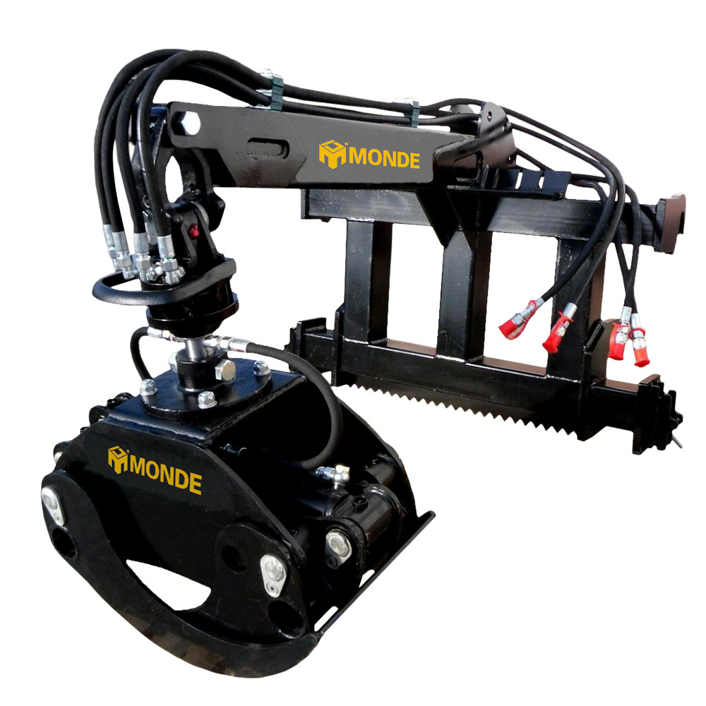 MONDE hydraulic grapple 4 to 9 ton excavator grabs with 360 rotation 3 point log grapple