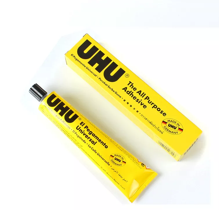 UHU 125ML shoe bakelic head wood model glass make liquid soft glue