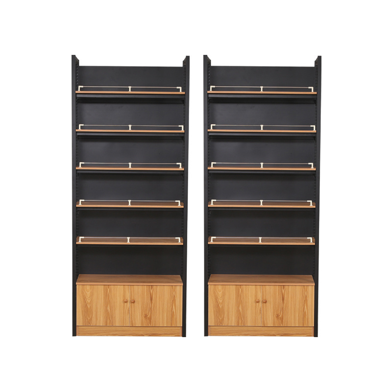 Commercial Application 5 Tier Steel-Wood Combination Storage Shelving Rack Shelf Multi-Level Metal Gondola Shelf