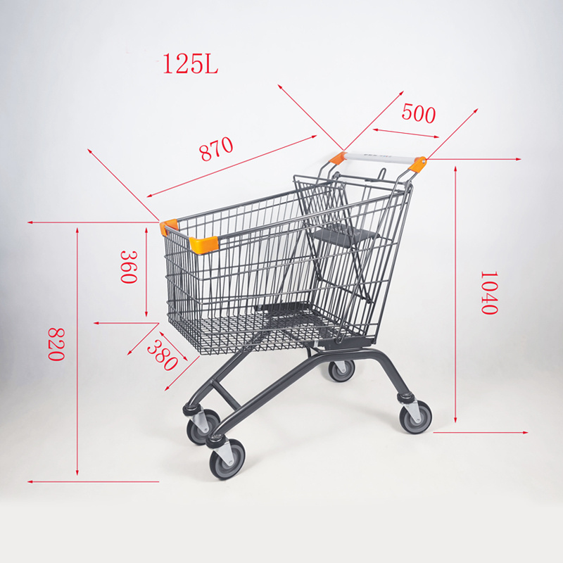 MX17 Manufacturer Supplier Supermarket Trolley Shop Carts Grocery Shopping Cart With Seats